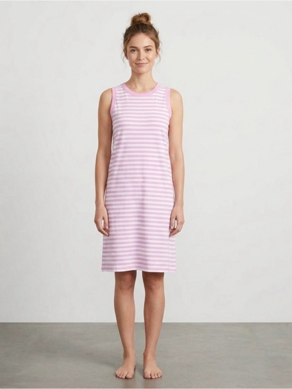 Kule Cotton Pink Striped Tank Dress size Medium
